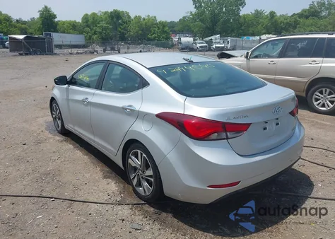 2015 Hyundai Elantra Limited z USA, uszkodzony, nr VIN 5NPDH4AE2FH581248